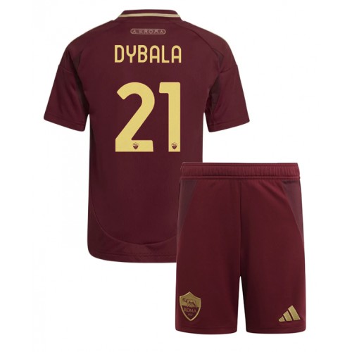 Fotbalové Dres AS Roma Paulo Dybala #21 Dětské Domácí 2024-25 Krátký Rukáv (+ trenýrky)